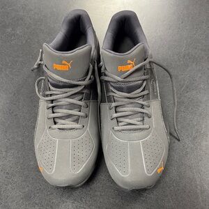 Puma Gray and Orange Athletic Shoes